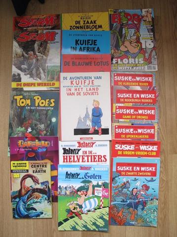 Stripboeken, oa Kuifje, Suske en Wiske, Storm, Asterix beschikbaar voor biedingen