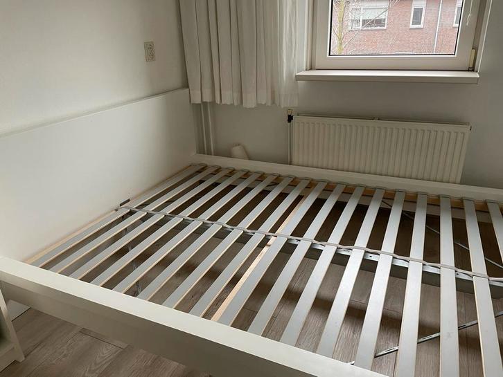 Ikea bed Malm 140 x 200, Huis en Inrichting, Slaapkamer | Bedden, Zo goed als nieuw, Tweepersoons, 140 cm, Hout, Wit, Ophalen