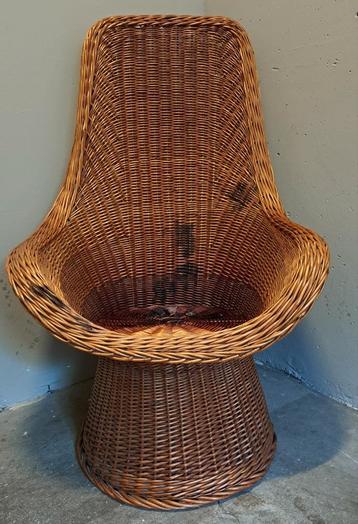 Vintage Rotan Stoel beschikbaar voor biedingen