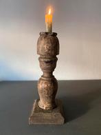 Hoffz kandelaar-ornament-landelijk-sober-kandelaar-kaars, Ophalen of Verzenden, Hout, Minder dan 25 cm
