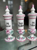 5 Antieke Apothekerspotten Set - Herr Fayence, Antiek en Kunst, Antiek | Keramiek en Aardewerk, Ophalen of Verzenden