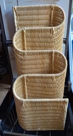 70s Vintage design Wand Rotan Tijdschriftenrek Italië Ibiza, Ophalen of Verzenden, Huis en Inrichting