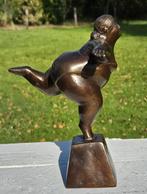 DIKKE DAME / bronzen beeld / linkerbeen naar achter, Antiek en Kunst, Ophalen of Verzenden