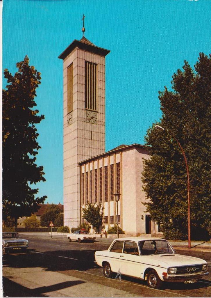 Duitsland, Salzgitter-Lebenstedt met auto Audi 60 F103, Verzamelen, Ansichtkaarten | Buitenland, Gelopen, Duitsland, 1960 tot 1980