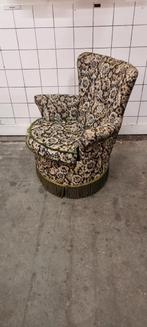 Vintage fauteuil,  cocktail stoel met bloemen motief, Ophalen