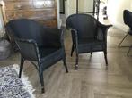 2 zwarte Loyd Loom stoelen, Huis en Inrichting, Stoelen, Ophalen, Gebruikt, Twee, Loyd Loom