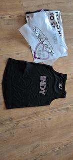 KV Leotards Gymnastiek Sporthemd Maat 128, Zwart, Zo goed als nieuw, Turnpak(je), Kindermaat 122 t/m 140