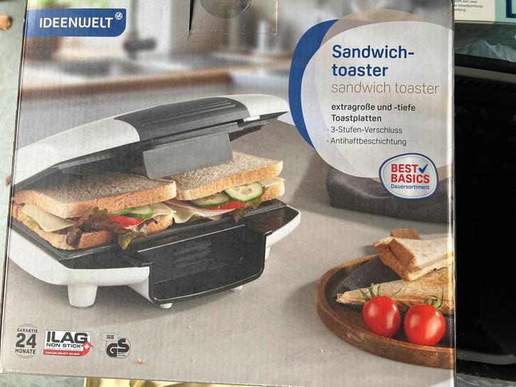 Nieuwe Tosti Apparaat in Doos, Witgoed en Apparatuur, Contactgrills, Nieuw, Ophalen of Verzenden