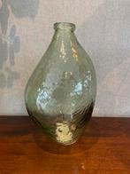 Groene glazen vaas organische vorm, 50 tot 75 cm, Ophalen of Verzenden, Groen, Glas