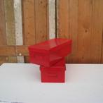 Kist archiefkist archiefdoos met deksel rood SET PRIJS, Ophalen of Verzenden, Gebruikt, Overige materialen