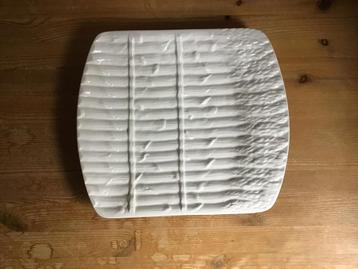 Grote barbotine Aspergeschaal. 30 cm. bij 26 cm. beschikbaar voor biedingen