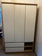 JYSK kledingkast "BILLUND" – wit/hout, Ophalen, Gebruikt, 100 tot 150 cm, Scandinavisch