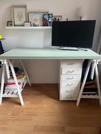 Ikea Lagkapten + Mittback Bureautafel, Huis en Inrichting, Bureaus, Ophalen, In hoogte verstelbaar, Gebruikt, Bureau