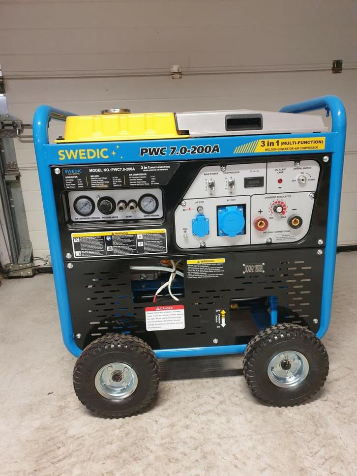 Lasapparaat, compressor en aggregaat in 1, Doe-het-zelf en Verbouw, Aggregaten, Nieuw, Benzine, Ophalen