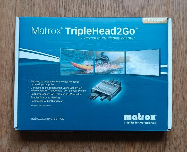 Matrox Tripplehead2Go externe videokaart, Computers en Software, Videokaarten, Nieuw, Overige chipsets, Overige typen, Overige soorten