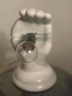 Delfts Wit – Keramieken handlamp – Opaline globe – jaren 70, Ophalen of Verzenden, Zo goed als nieuw, Minder dan 50 cm