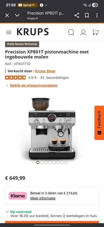 KRUPS Precision XP801T  beschikbaar voor biedingen