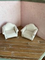 poppenhuis Witte fauteuils, Ophalen of Verzenden, Zo goed als nieuw, Poppenhuis