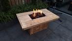 Mooie vuurtafel op gas steigerhout salontafel + sfeerhaard, Tuin en Terras, Ophalen