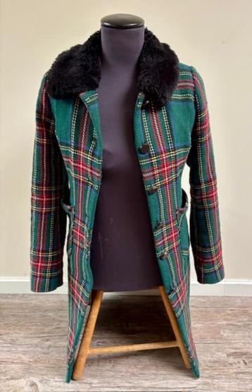 King Louie winter jas, groene ruit  maat 34 beschikbaar voor biedingen