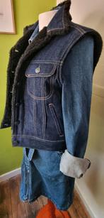 Vintage Lee Denim Vest met Bontkraag, Blauw, Nieuw, Ophalen of Verzenden, Lee
