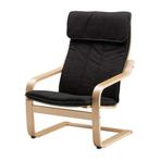Ikea Poang lounge stoel, Huis en Inrichting, Stoelen, Gebruikt, Eén, Hout, Zwart