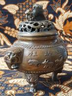 Mooie antieke Chinese dierenriem wierookbrander van brons., Ophalen of Verzenden