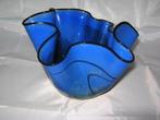 Ioan Nemtoi - Mondgeblazen golvende vaas in blauw Storm Wave, Huis en Inrichting, Ophalen, Blauw, Minder dan 50 cm, Glas