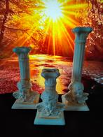 Mooie kandelaars met engelmotief. In goede staat., Ophalen of Verzenden