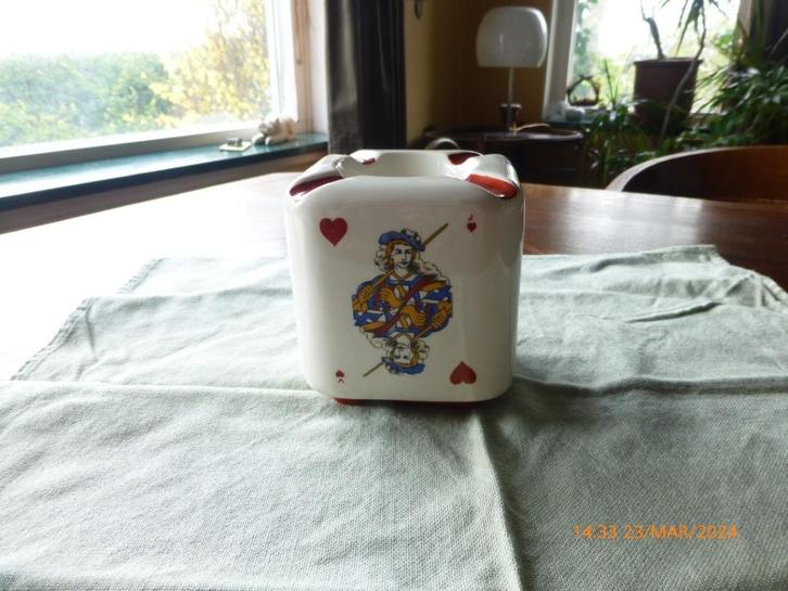 jaren 50 keramische asbak Leopold Brugerolle cognac, Verzamelen, Rookartikelen, Aanstekers en Luciferdoosjes, Gebruikt, Asbak