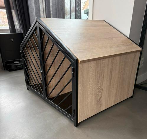 Hondenbench huisje van staal voor 2 honden, Dieren en Toebehoren, Hondenhokken, Zo goed als nieuw, Hondenhok, 65 tot 100 cm, 75 tot 110 cm