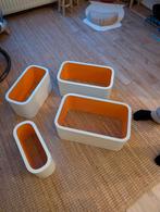 4x wandkubus wit-oranje, Huis en Inrichting, Ophalen, Gebruikt
