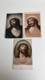 Religieus. 3 oude kaarten Christus met doornen kroon., Verzenden