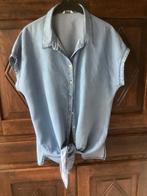 Blauwe denim knoopblouse, blouse, bloes; 44; PECKOTT, Kleding | Dames, Ophalen of Verzenden, Zo goed als nieuw, Maat 42/44 (L)