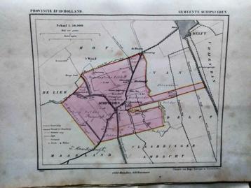 166/ Schipluiden/ Hodenpijl/ Keenenburg Litho 1867 Kuyper ZH beschikbaar voor biedingen