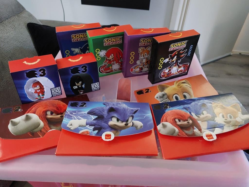 Sonic the hedgehog happy meal speeltjes van de Mac donalds, Ophalen of Verzenden