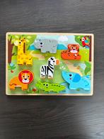 Houten Dieren Puzzel - Educatief Speelgoed, Ophalen, 2 tot 4 jaar, Meer dan 50 stukjes, Zo goed als nieuw