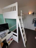 Witte Hoogslaper, Huis en Inrichting, Slaapkamer | Stapelbedden en Hoogslapers, Ophalen, Eenpersoons, 160 tot 180 cm, Zo goed als nieuw