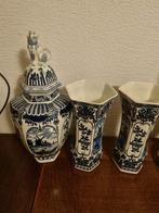 Delfts Blauw Vaas en Pot met Deksel, Ophalen