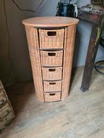 Retro rieten / rotan  ladenkastje., Verzamelen, Ophalen, Huis en Inrichting