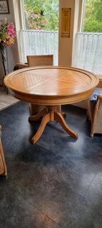Eiken ronde tafel, Huis en Inrichting, Tafels | Eettafels, 100 tot 150 cm, 100 tot 150 cm, Rond, Gebruikt