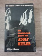 Adolf Hitler Psychologisch Portret - Walter C. Langer, Ophalen of Verzenden, Gelezen, Walter C. Langer