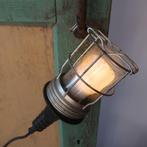 Looplamp kooilamp industrie origineel zwart hanglamp, Huis en Inrichting, Gebruikt, Glas, Industrie, Ophalen of Verzenden