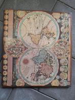 Oud wereldkaart op bord, Ophalen, 1800 tot 2000, Landkaart