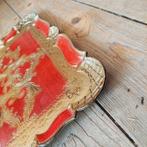 Lucky Vintage Florentijns dienblad brocante rood & goud, Italy, Gebruikt, Lucky Vintage, Brocante