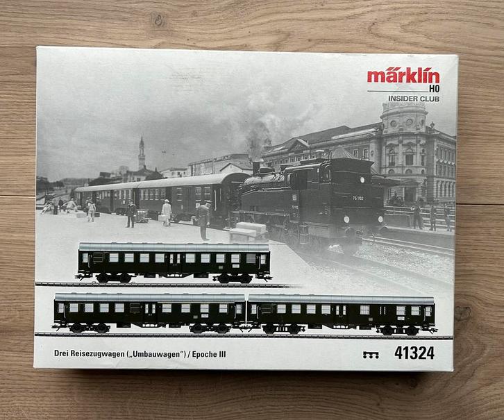 Märklin HO 41324 Drie reizigersrijtuigen, Hobby en Vrije tijd, Modeltreinen | H0, Nieuw, Wagon, Wisselstroom, Märklin, Ophalen of Verzenden