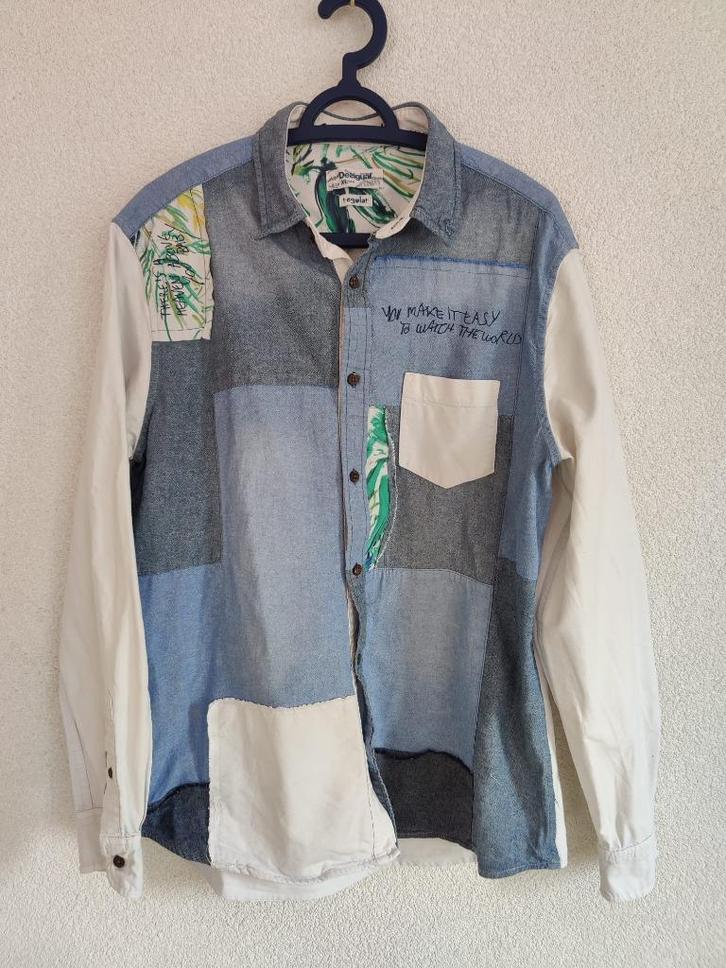 011. Desigual overhemd - Maat XL, Kleding | Heren, Overhemden, Zo goed als nieuw, Halswijdte 43/44 (XL), Overige kleuren, Ophalen of Verzenden