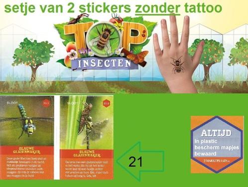 AH Top Insecten stickers (2 stickers zonder tattoo), Verzamelen, Supermarktacties, Albert Heijn, Ophalen of Verzenden