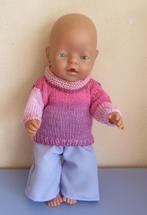 Poppenkleertjes poppenkleding Baby pop40-43c gebreid setje21, Ophalen of Verzenden, Nieuw, Babypop