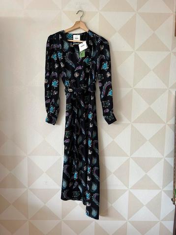 Pom Amsterdam midi jurk paisley zwart XS/34 NIEUW beschikbaar voor biedingen